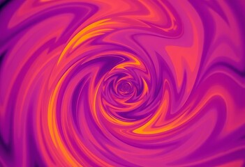 Abstract swirling purple-orange hypnotic vortex within a circular frame, round, pattern