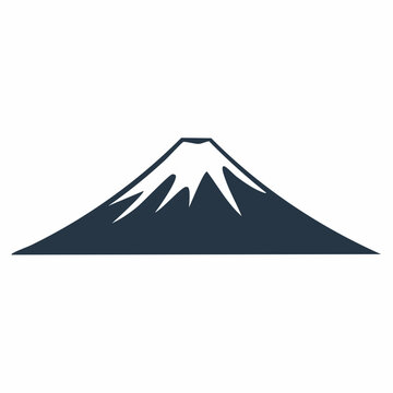 Mt kilimanjaro silhouette. This image highlights a bold black silhouette of Mount Kilimanjaro with its snow-capped peak and rugged outlines. Vector black clipart illustration design.