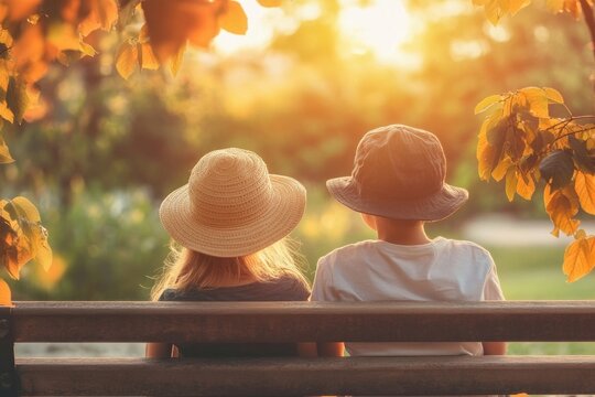 Couple enjoying sunset together. - Powered by Adobe