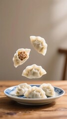 Dumplings on a plate