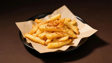 Spiced Potato Fries on Plate