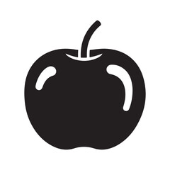 Obraz premium Minimalist Black Apple Icon Illustration