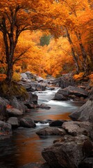 Obraz premium mountain river in autumn