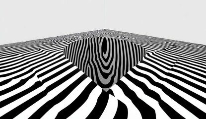Abstract Zebra Stripes Illusion