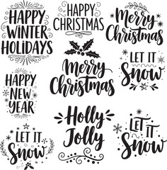 set of calligraphic design elements