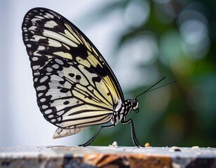 Obraz premium Profile view of a butterfly