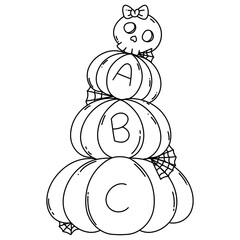 Doodle halloween education 