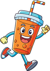 cartoon illustration of a man holding a broom