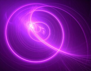 Luminous Purple Neon Circle Pattern Design