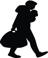 vector silhouette of a man