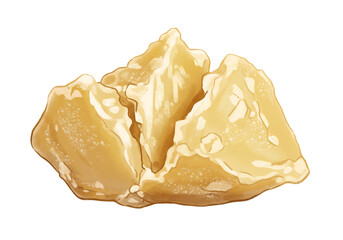 黄金色に輝く、砕けた塊のイラストレーション