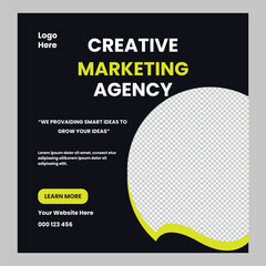 Digital marketing agency social media post and corporate design template