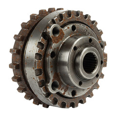 錆びた金属歯車　精密機械部品　クローズアップ写真