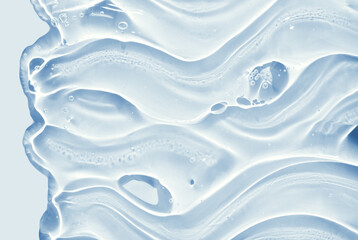 Cream water gel cosmetic lubricant  background transparent smudge blue-gray cooling lotion