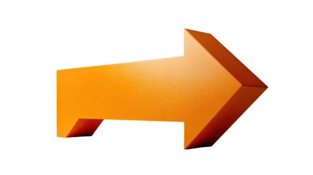 3D orange arrow pointing right (1)