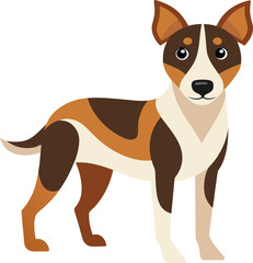 dog isolated on white background in vector illustration of 