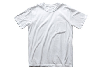 Blank white t-shirt with chest pocket