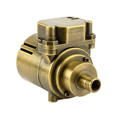 真鍮製レトロモーター精密機械部品写真背景白