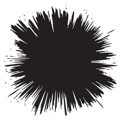 Set of brush strokes, ink splashes, and artistic design elements. Stains and blots. High-quality hand-drawn. Set of isolated vector elements