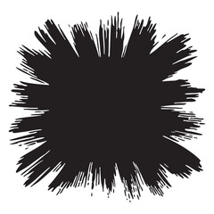 Set of brush strokes, ink splashes, and artistic design elements. Stains and blots. High-quality hand-drawn. Set of isolated vector elements