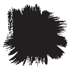 Set of brush strokes, ink splashes, and artistic design elements. Stains and blots. High-quality hand-drawn. Set of isolated vector elements