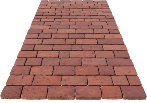 赤レンガの道　美しいテクスチャ　透視図法