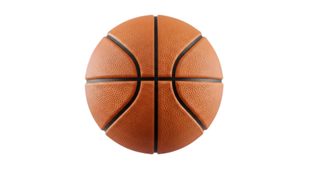 Orange basketball against transparent background
