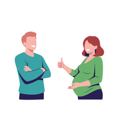 Couple discussing pregnancy future family planning and support through positive gestures and communication