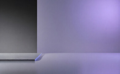 Minimalist Product Photography Backgrounds Featuring Empty Rooms, Shadows, and Neon Lighting for Stunning Visual Displays in Black and White