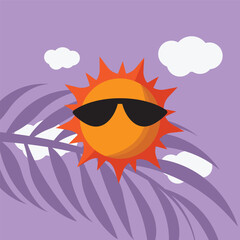 Summer logo vector illustration. Summer time