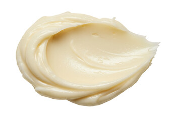 滑らかなクリームの質感　白い背景の上で輝くテクスチャ