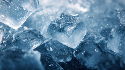 Obraz premium Close-up view of glacier-inspired ice detailing with macro focus on crystal formations