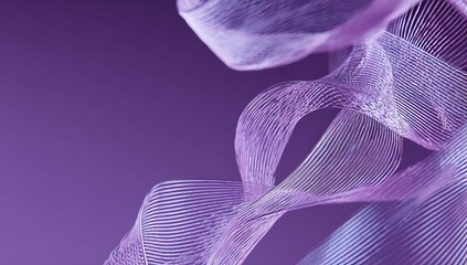 Soft lavender waves gracefully twirl and intertwine against a gentle purple backdrop creating a calming visual effect