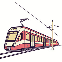 A silhouette of a streamlined high-speed train, representing speed, technology, and fast travel. Ideal for conveying modernity, progress, and efficiency.