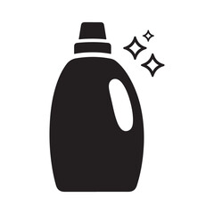Laundry and Cleaning Product Bottle with Shine Sparkle Icon