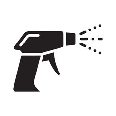 Black Sprayer Dispensing Mist Icon