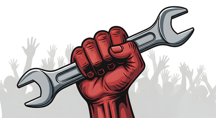 Close-up shot of a pulley system lifting a pile of metal nuts and bolts.