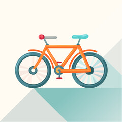 Vibrant Bicycle Illustration A Colorful Ride on Two Wheels. Artistic Representation of a Bicycle