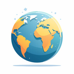 Fototapeta premium Stylized Cartoon World Globe