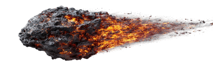 Fiery space rock streaking through the atmosphere