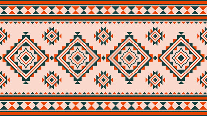 Ethnic pattern, Aztec native tribe seamless pattern, Native American fabric, geometric pattern,...