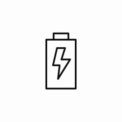 battery lightning bolt icon sign vector
