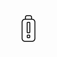 battery warning issue icon sign vector