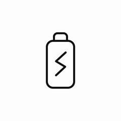 charging battery bolt icon sign vector
