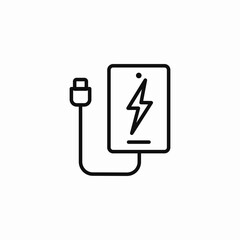 device charging cable icon sign vector