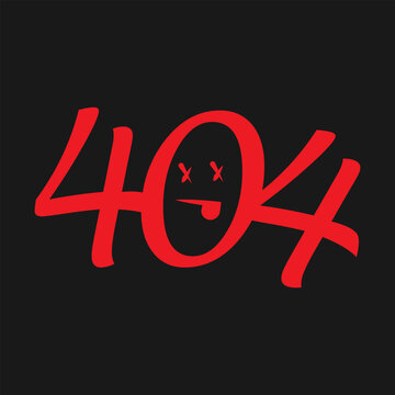 Creative 404 error page design with funny face emoji illustration