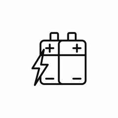 multiple batteries charging icon sign vector