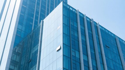 Modern Glass Building with Reflective Facade