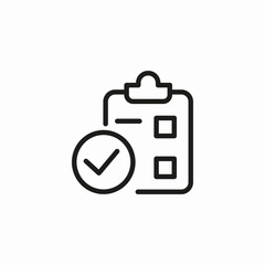 clipboard check complete icon sign vector