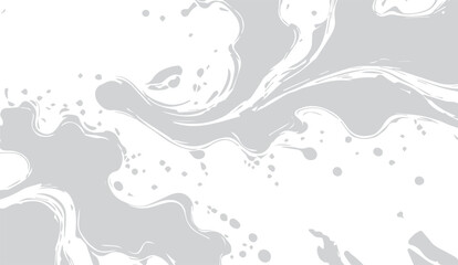 Elegant gray and white abstract background features brushstroke-style patterns and flowing shapes, creating a modern artistic vector design suitable for various creative projects